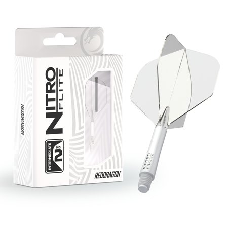 Nitro Flite - Integrated Flight and Shaft White & Clear | Winmau.com Intermediate