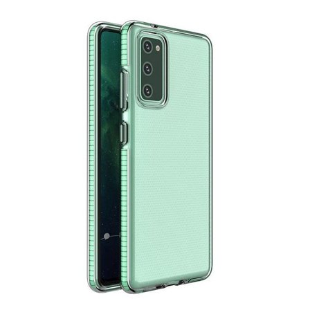 Spring Case kirkas TPU geeli suojakuori värikäs kehys Samsung Galaxy A72 4G minttu