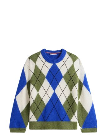 Tommy Hilfiger | Alpaca Blend Argyle C-Nk Ls Swt | XS/S