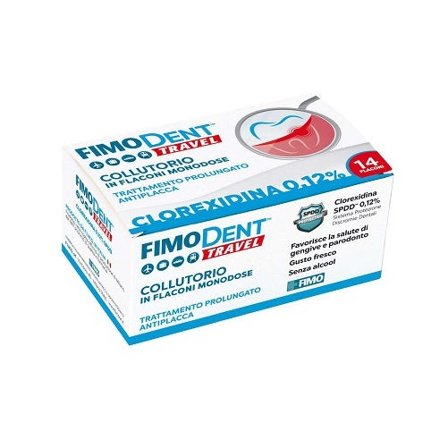 Fimodent Travel 0.12% Clorexidina Collutorio 14 Flaconcini