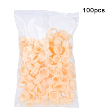 100 st Ögonbryn Tatuering Ring Kopp Microblading Pigment Lim Hållare M