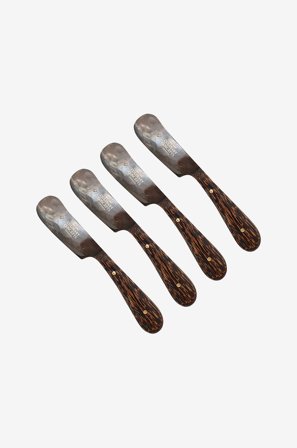 Culinary Concepts London - Coconut Wood Sett med fire smørkniver/spredere - Brun - Kjøkkenredskap - Fra Homeroom