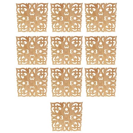 10 stk. Træ Dekal Forsyning Europæisk-stil Applique Ægte Træ Udskæring Tilbehør Og Detailhandel.træudskæring