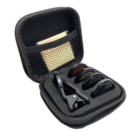 Akvarium smarttelefonkamera linsefilter 4 i 1 sett gul oransje linsefilter for korallrevsakvarium Black