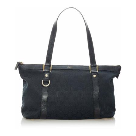 Gucci Vintage Pre-owned Canvas Abbey Tote Tas , Zwart , Dames , Maat: ONE Size Vintage Tassen