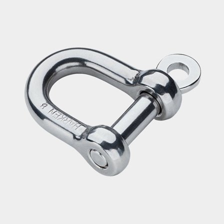 Manille droite Harken, Ø12 mm, 38 mm, acier inoxydable, avec vis à ailettes filetée