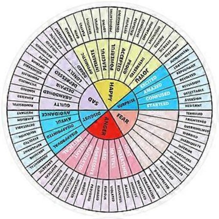 Magnetisk Følelseshjul Klistremerke Emosjonshjul Magnet Følelseskart Hjul Kjøleskapsmagnet