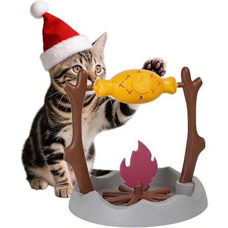 Katte grill legetøj, langsom frigivelse af godbidder, unikke roterende grillriste, kognitive træningsspil og interaktive indendørs legetøj til katte.