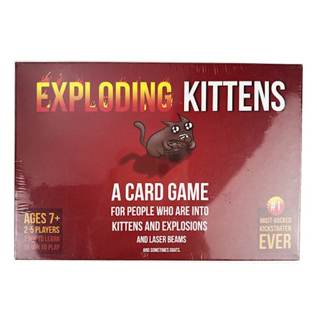 Exploding Kittens Original - Hysteriskt roligt spel för familjekvällen - Kul kortspel för åldrarna 7 år och uppåt - 56 kort - 2-5 spelare - 15 