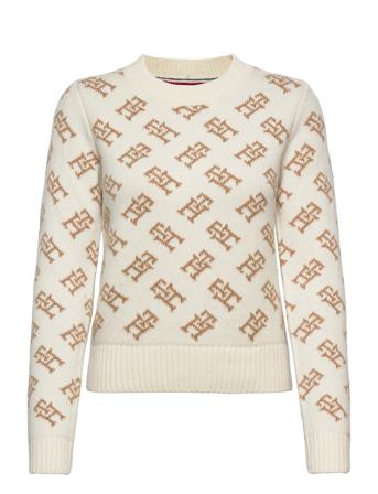 Monogram C-Nk Sweater Pullover Multi/mønstret Tommy Hilfiger