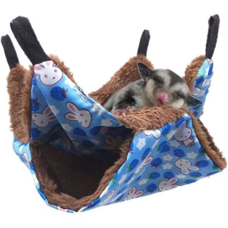 Hängmatta för bur, sockerflyghängmatta, marsvinsburstillbehör, varm hängmatta för små djur, papegojor, sockerflygare, illrar, ekorrar, hamst