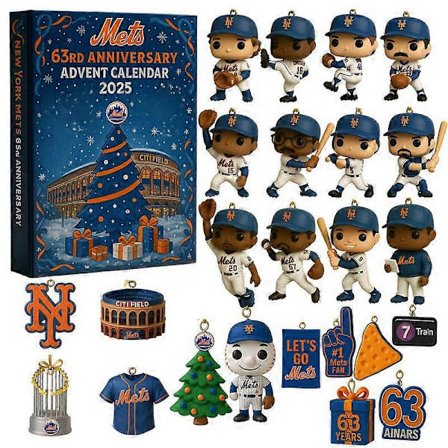 Major League Baseball Lagminnesmärke Akrylhänge - Jul Blind Box Adventskalender Träddekoration