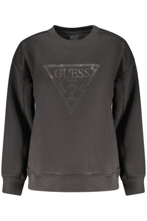 Guess Jeans Felpa Senza Zip Donna Nero