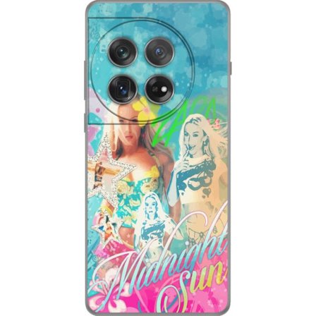 Yhteensopiva Puhelinkuori OnePlus 12 Seikkailumaailma Steve, Creeper ja eläimillä värikkäässä palikkagrafiikassa