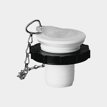 Conexión de desagüe / filtro de fondo, manguera de 25 mm (1"), plástico, blanco