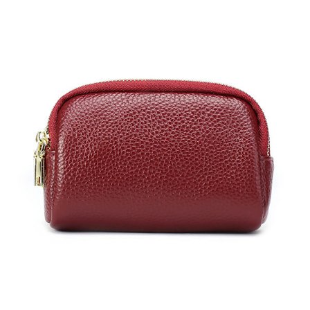 Liten kosmetikkveske i skinn - 18 x 13 x 5 cm (B x H x D)