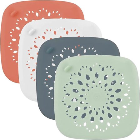 Silikonisiivilä hiuksille, 4 kpl silikonisiivilä tiskialtaaseen, viemärin suojus