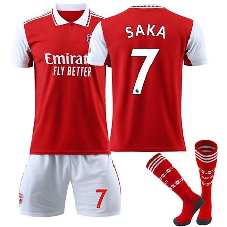 -23 Arsenal Hjemmedrakt Nr. 7 Bukayo Saka T-skjorte fotballdrakt - Perfekt