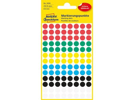 AVERY Färgkodningsprick Ø8mm färg 416/fp - Lyreco - Emballage och lagerutrustning - Etiketter och godsmärkning - Märk- och färgsignalsetiketter