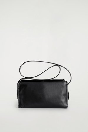 COS Women's Plinth Crossbody Bag Leather in Black