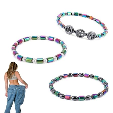 3-delt magnetisk hæmatit ankelkæde natursten magnetisk ankelkæde