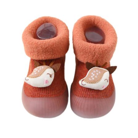 Flickor Pojkar Pull On Sock Skor Prewalker Winter Warm Slipper