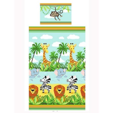 Bedding & Beyond Jungle-Tastic Påslakan Set Dubbel Blå/Grön