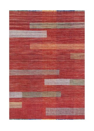 Rayé Kilim Moderne Tapis 205X297 Laine
