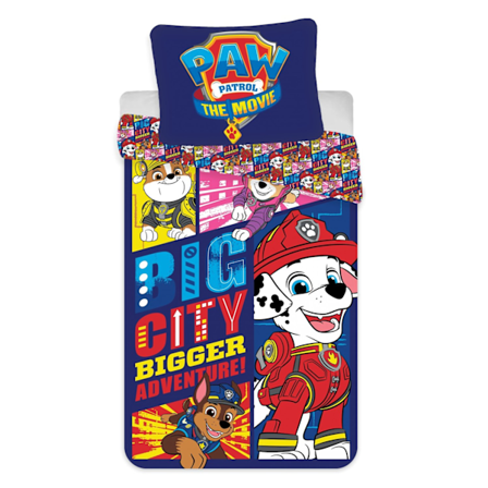 Paw Patrol Stort Stad Sängkläder Set 140×200 cm, 70×90 cm