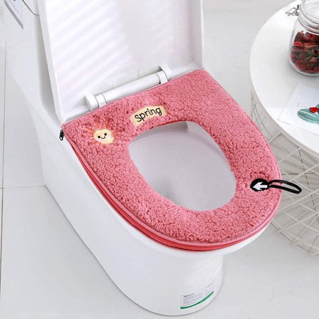 Set med 2 universelle myke, varme toalettsetepute med hengende L