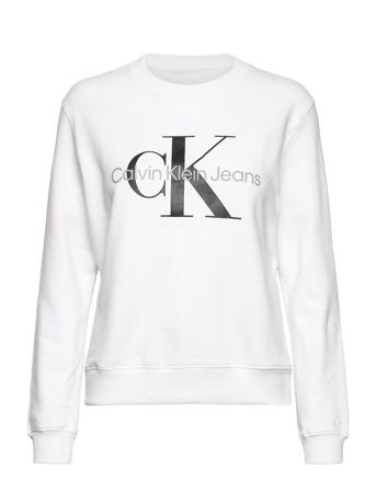 Core Monogram Sweatshirt Sweatshirt Trøje Hvid Calvin Klein Jeans