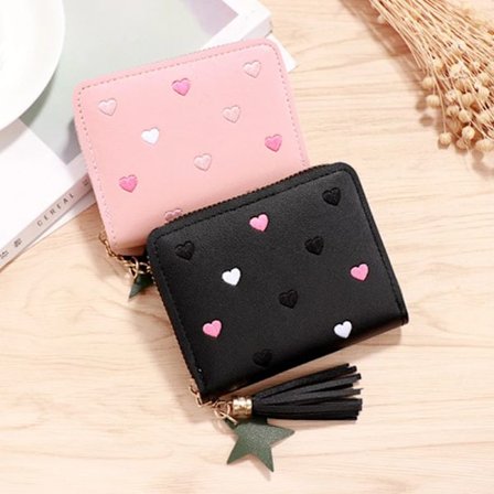 Small Wallet Women Ladies Mini Tassel Wallets Cute Short Zipper Lovely Pu Leather Coin Purse Female Hand Wallet Purse Carteras