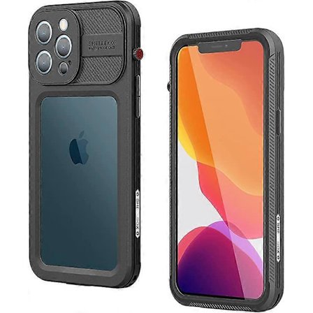 Designat för iPhone 13 Pro Skal IP68 Vattentätt Telefonskal Dammtätt Stöttåligt och skärmskydd Undervattens Skyddande Framsida och Baksida för iP