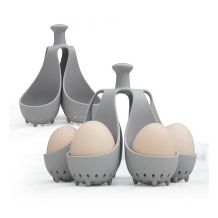 Eggeholder for hardkokte egg, 2-pakning rommer 6 egg & 4 egg for enkel matlaging og oppbevaring i kjøleskap, oppbevar og server eggeholder for kjøkken