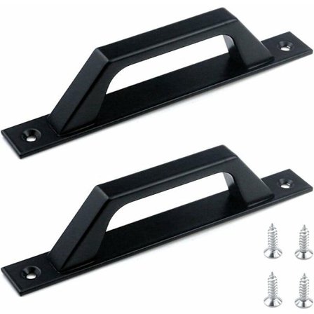 Sett med 2 svarte dørhåndtak 175mm Håndtak for skyvedør