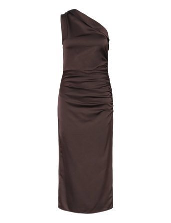 Mango | Asymmetrical Satin Dress With Side Slits | S