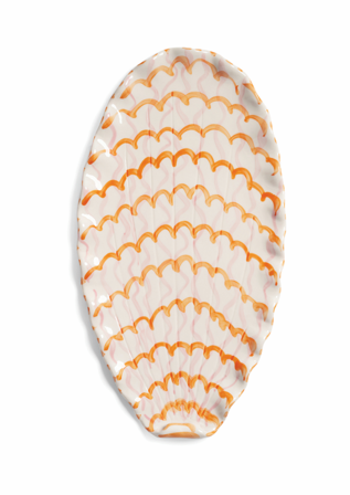 Klevering Shellegance Serveringsfat Hvit 35x19