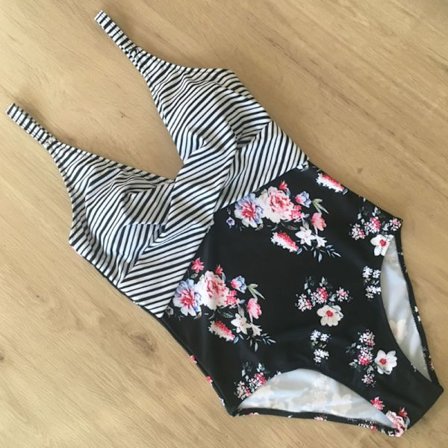 Bikini Push up Baddräkt Dam Badkläder Rosa & Svart