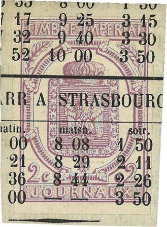 Frankrig 1868 - Avisporto YT 1 - Afklip - Stemplet