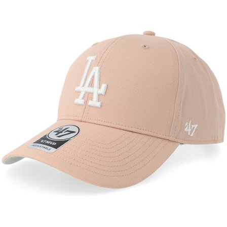 47 Brand - MLB Rouge adjustable Casquette - Los Angeles Dodgers Raised Basic Mvp Dusty Mauve Adjustable @ Hatstore