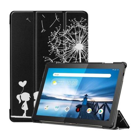 Lenovo Tab M10 tre-folds mønster læder etui - Mælkebøtte og Lovers Multicolor