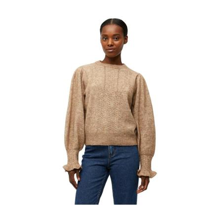 Object, Objeophelia Knit Pullover Beige, Dames, Maat:M