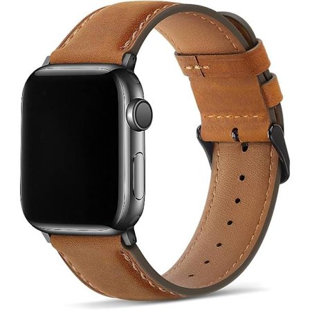 Kompatibel med Apple Watch-reim 49 mm 45 mm 44 mm 42 mm Ekte lær Erstatningsarmbåndsreim Kompatibel med Apple Watch Ultra Series 8 7 (45 mm)