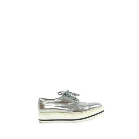 Prada Vintage Pre-owned Læder sneakers Grå, Dame Vintage Sko, Størrelse: 38 EU