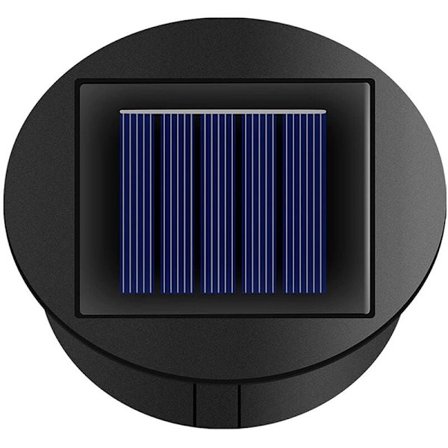 Solcelledrevet LED-lyskasse med udskiftelig rund solcelle - Solcelleboks Solceller Batterioplader -