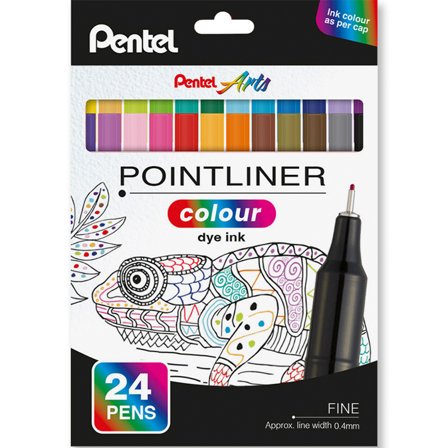 Pentel Pointliner Colour 24-set
