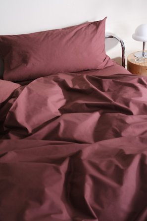 Jotex - Percale Putevar 50x90 Cm - Økologisk Aubergine - ZACK - Kjøp Putevar hos Jotex