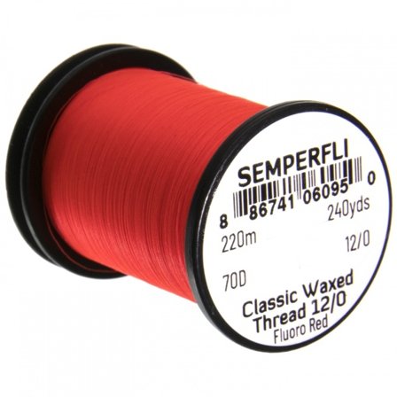 Semperfli Waxed Thread 12/0 - Fluo Red