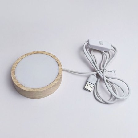 LED-lys Dispaly Base Krystallkuleholder 8CMMULTICOLOR