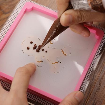 1 stk 12 cm rosa kakefrosting kake ram dekorasjonsstempel